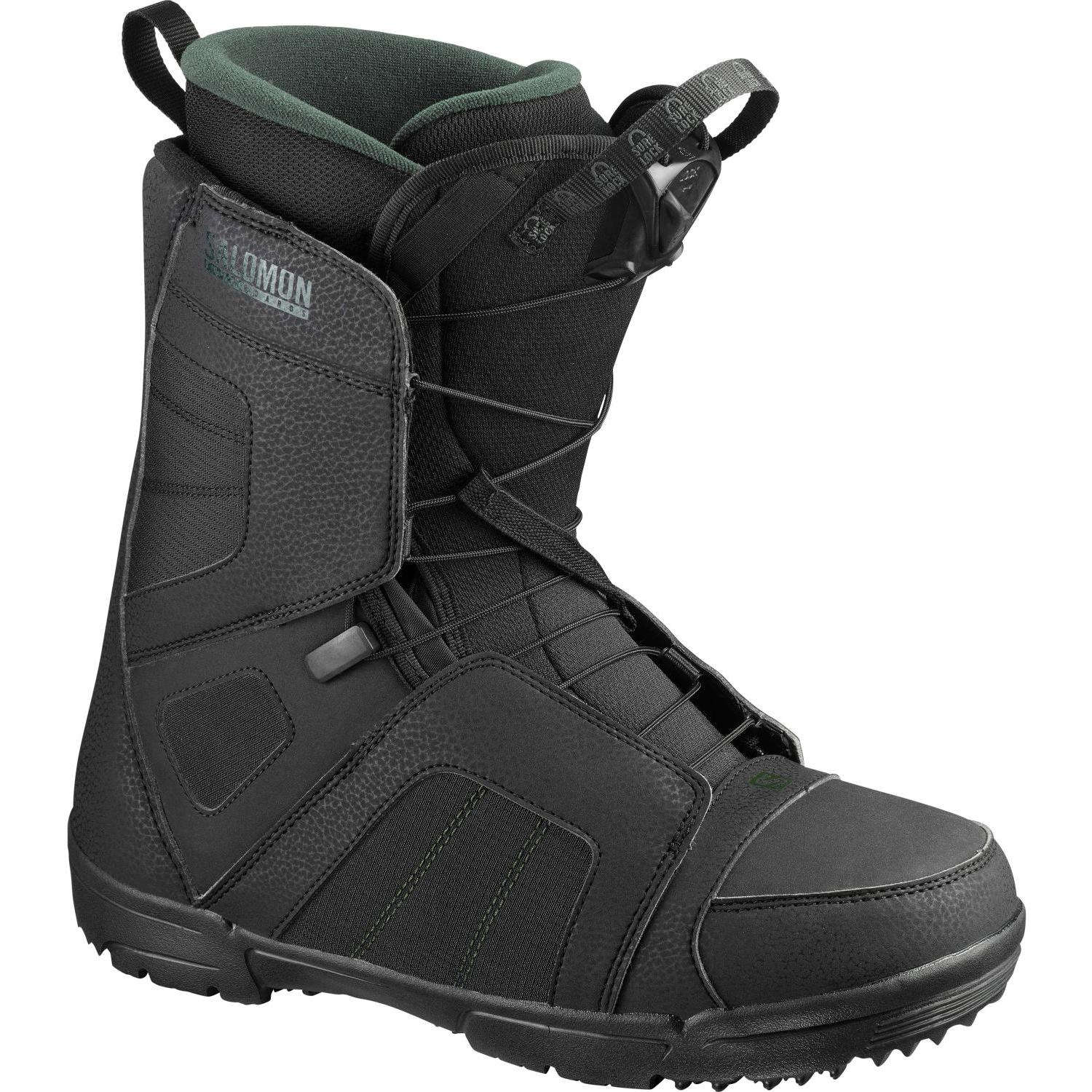 фото Ботинки для сноуборда salomon titan 2021, black/green, 24.5