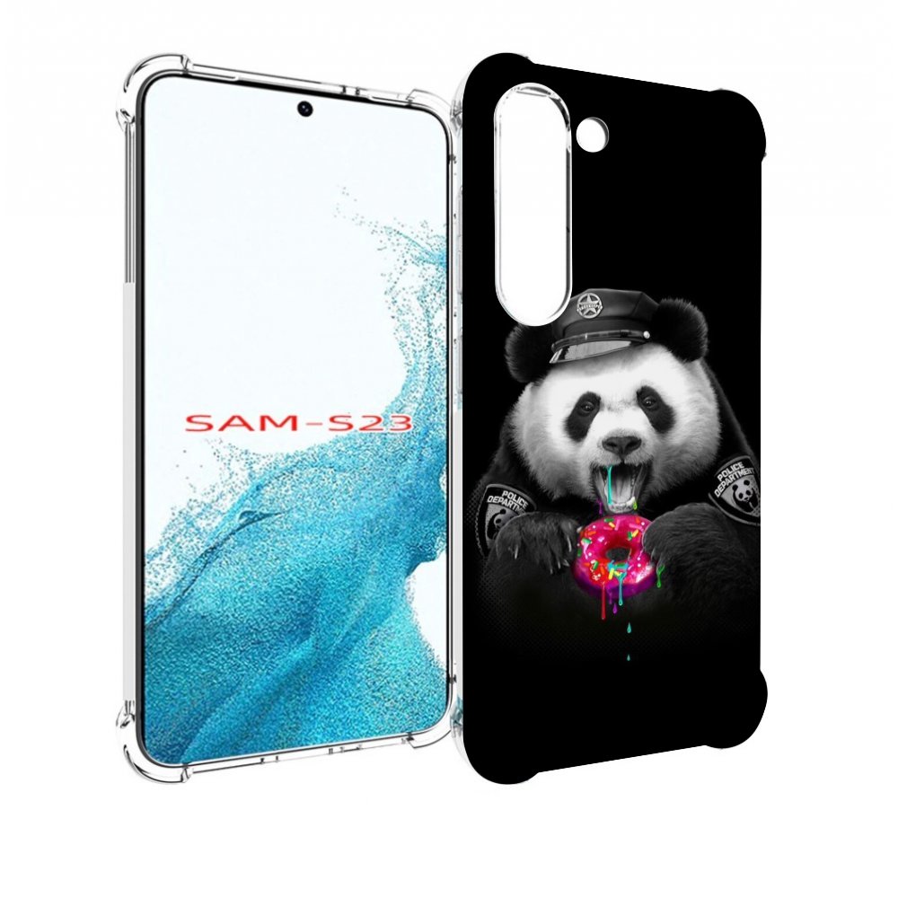 

Чехол MyPads Панда-с-пончиком для Samsung Galaxy S23, Прозрачный, Tocco