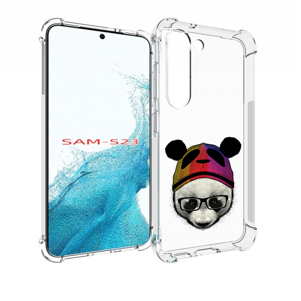 

Чехол MyPads Панда в шапке для Samsung Galaxy S23, Прозрачный, Tocco