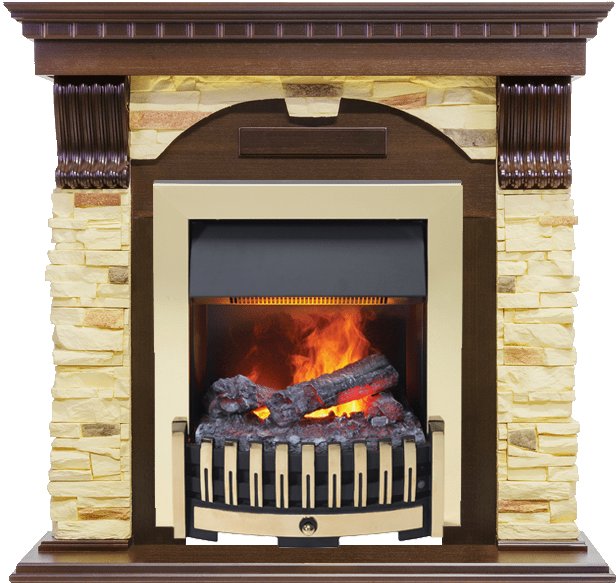 

Каминокомплект Dublin - Темный дуб / Сланец с очагом Danville Brass FB2