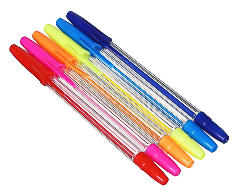 Набор ручек шариковых ClipStudio, разноцветные, 0,7 мм, 6 шт.