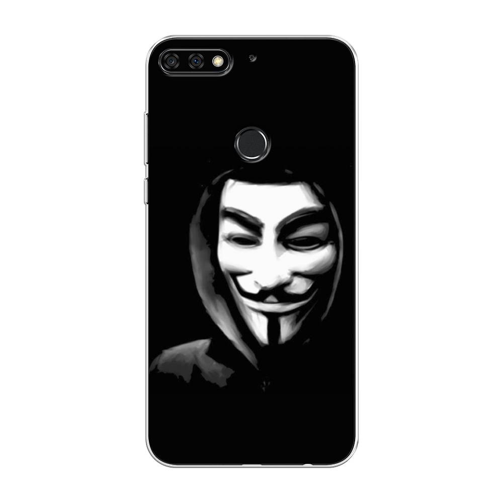 

Чехол Awog на Huawei Y7 Prime 2018 "Анонимус", Черный;серый;белый, 66450-5