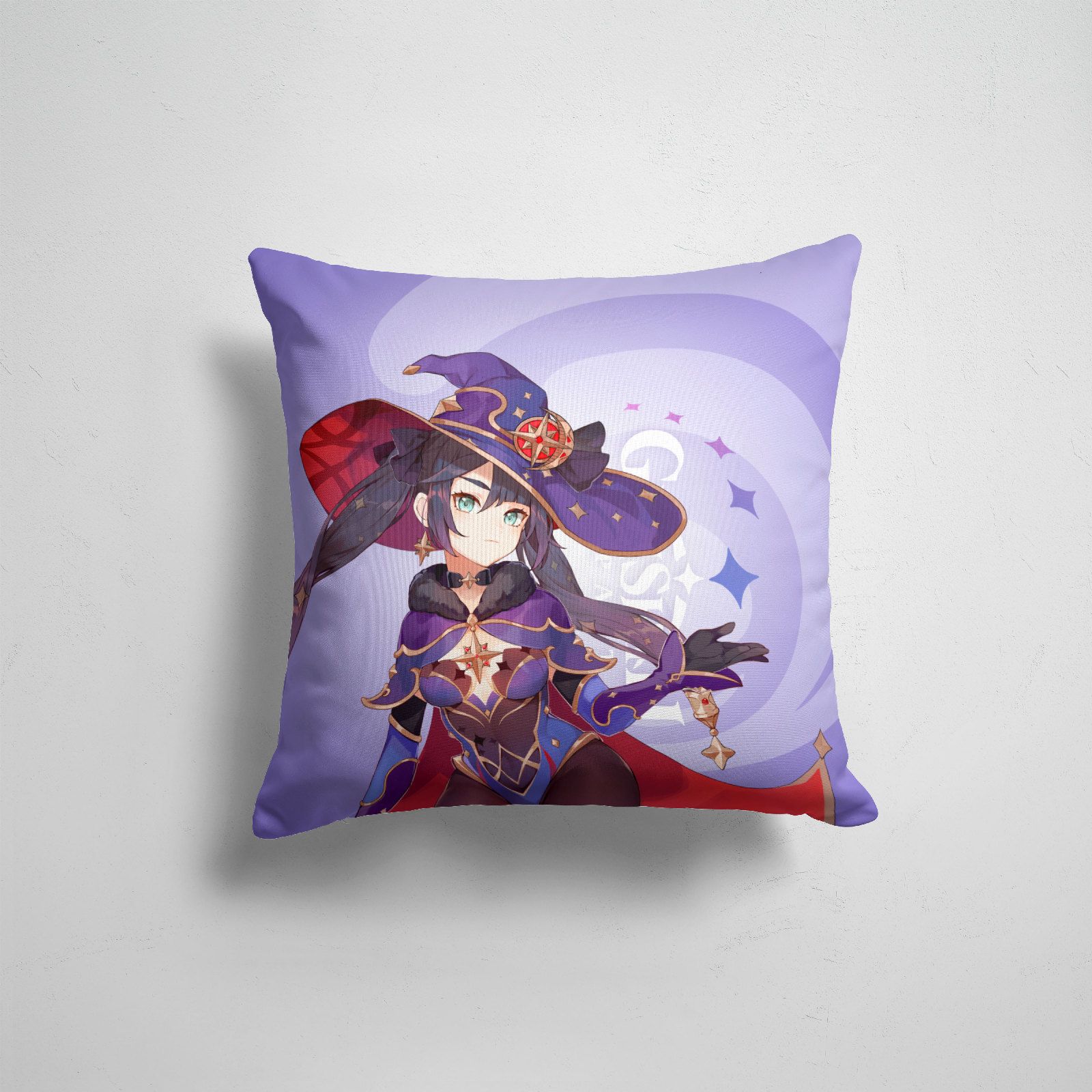 

Подушка декоративная 45х45см Геймерам Genshin Impact GENSHIN IMPACT МОНА, Разноцветный