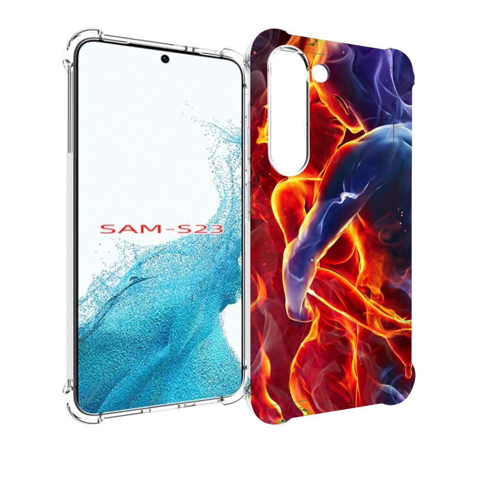 

Чехол MyPads Огонь-вода для Samsung Galaxy S23, Прозрачный, Tocco