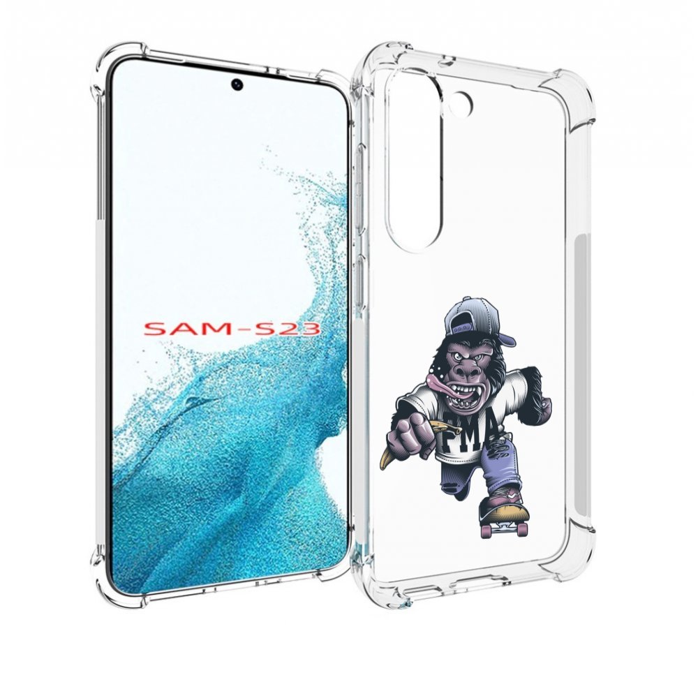 

Чехол MyPads Обезьяна на скейте для Samsung Galaxy S23, Прозрачный, Tocco