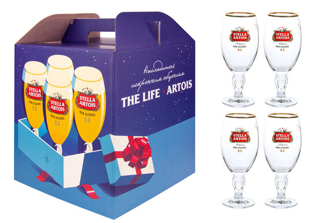 фото Подарочный набор бокалов stella artois non alcohol 0.5л, 4шт