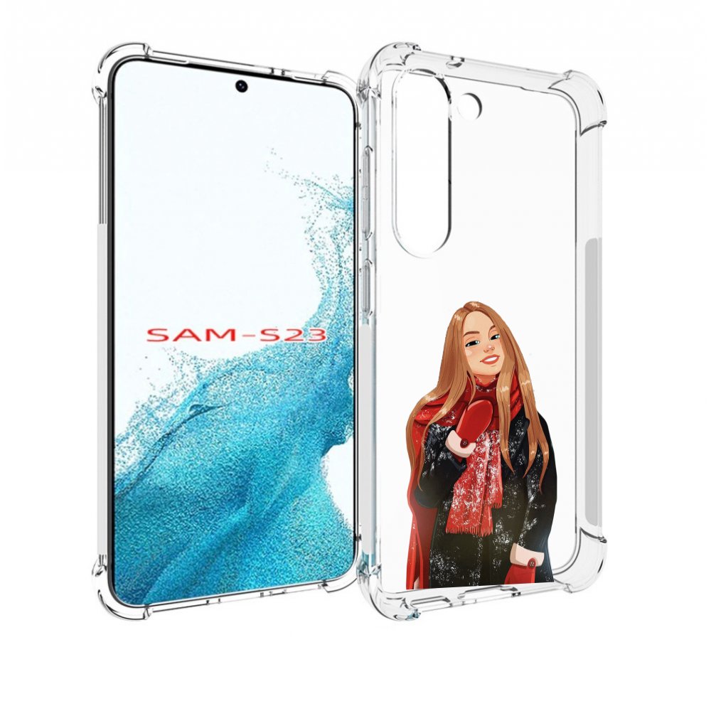 

Чехол MyPads Новогодний-зимний-арт женский для Samsung Galaxy S23, Прозрачный, Tocco