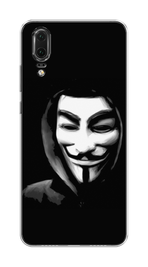 

Чехол Awog на Huawei P20 "Анонимус", Черный;серый;белый, 64350-5