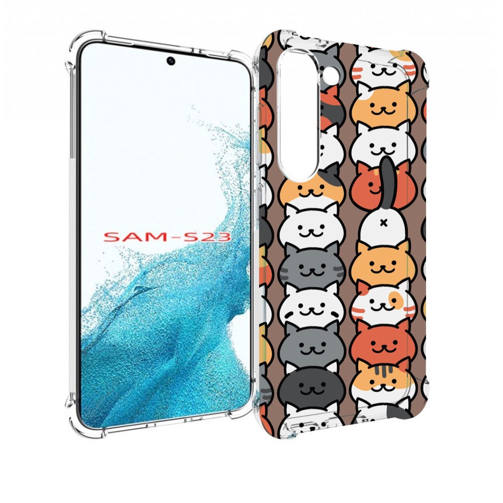 

Чехол MyPads Найди-кота для Samsung Galaxy S23, Прозрачный, Tocco