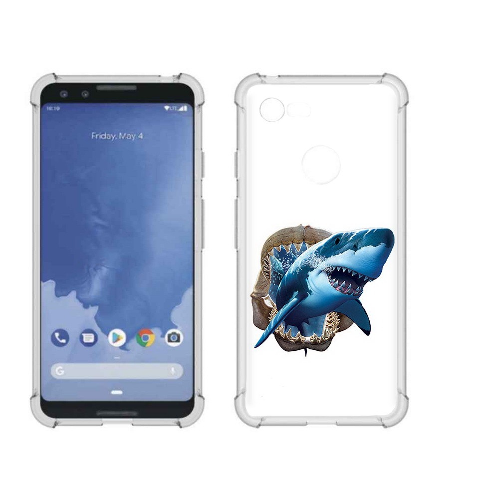 

Чехол MyPads Tocco для Google Pixel 3 челюсти, Прозрачный, Tocco