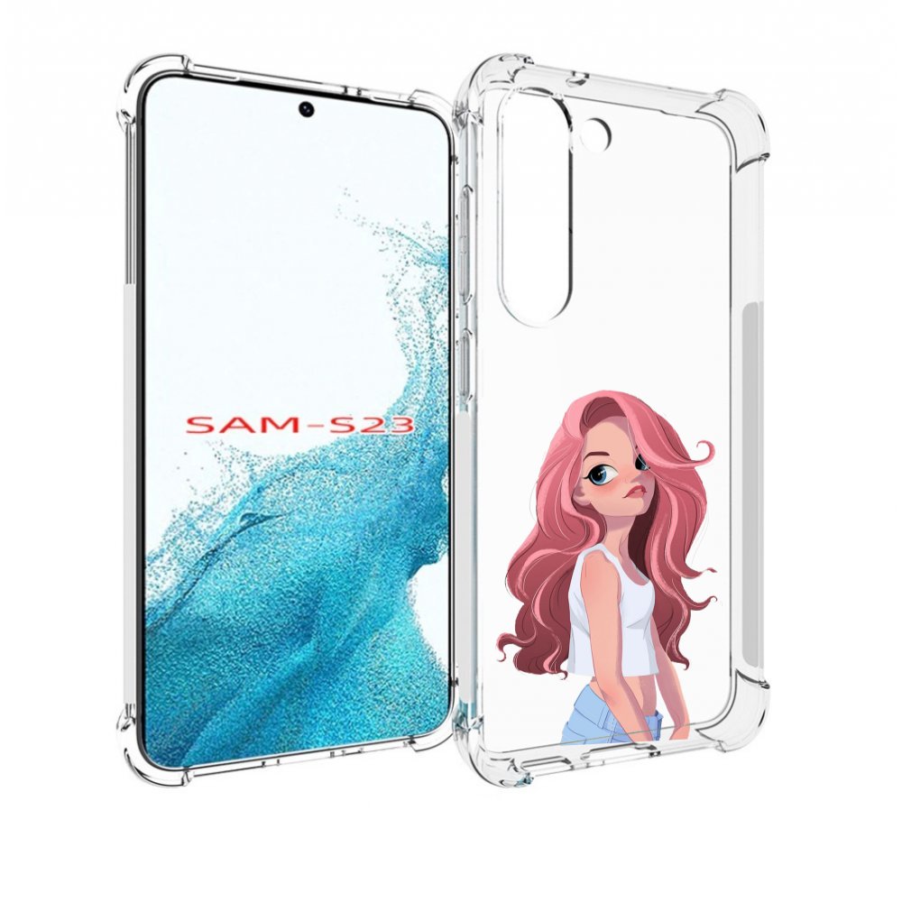 

Чехол MyPads Мультяшный-арт-девушки женский для Samsung Galaxy S23, Прозрачный, Tocco