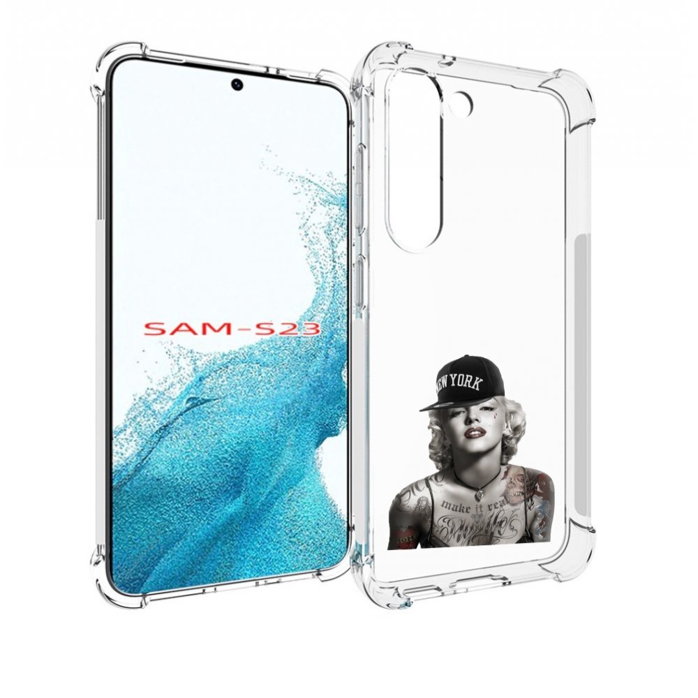 

Чехол MyPads Мерлин Монро с тату женский для Samsung Galaxy S23, Прозрачный, Tocco