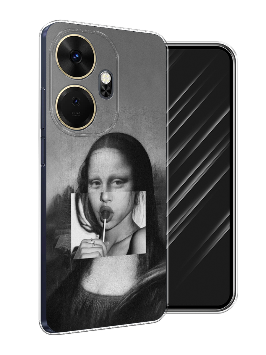 

Чехол Awog на Itel P55 Plus 4G "Mona Lisa sucking lollipop", Серый, 3201950-1