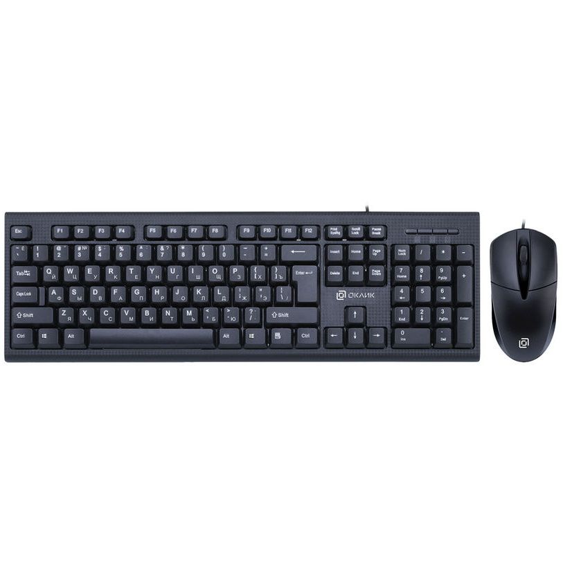 Комплект клавиатура и мышь Oklick 640M Black