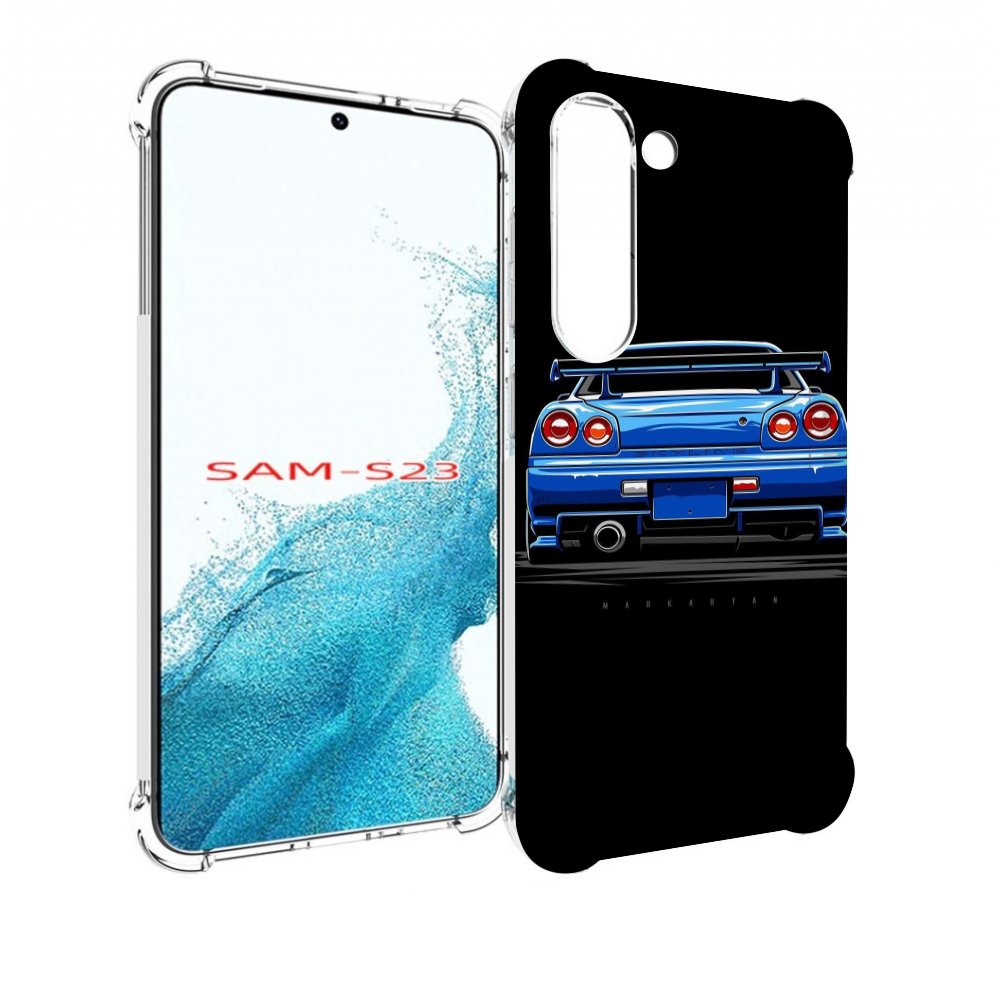 Чехол MyPads Машина-синяя мужской для Samsung Galaxy S23