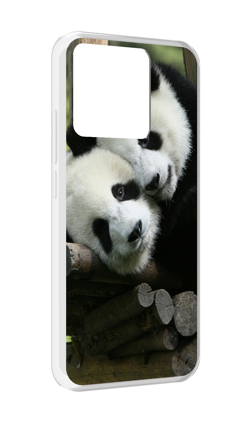 

Чехол MyPads Tocco для Xiaomi Redmi 10A Две-панды, Прозрачный, Tocco