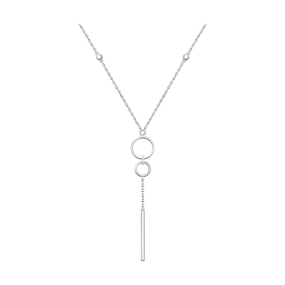 

Колье-галстук из серебра 50 см SOKOLOV 94070162, эмаль, 94070162