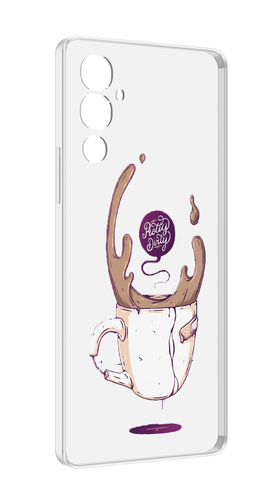 

Чехол MyPads сломанный стаканчик для Tecno Pova 4, Прозрачный, Tocco