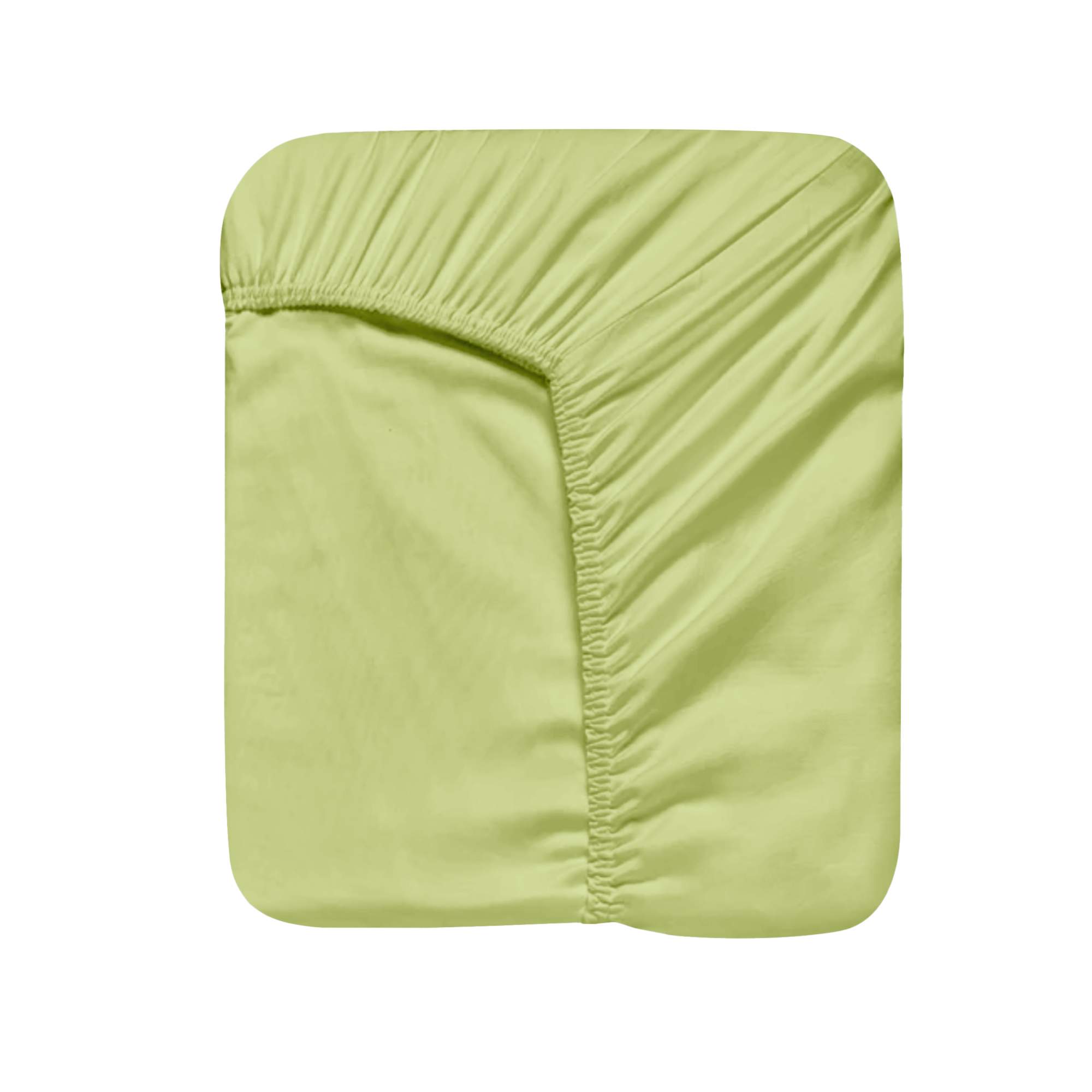 

Простыня из премиум сатина Frosted Lime 180x200x30 на резинке, Простыня