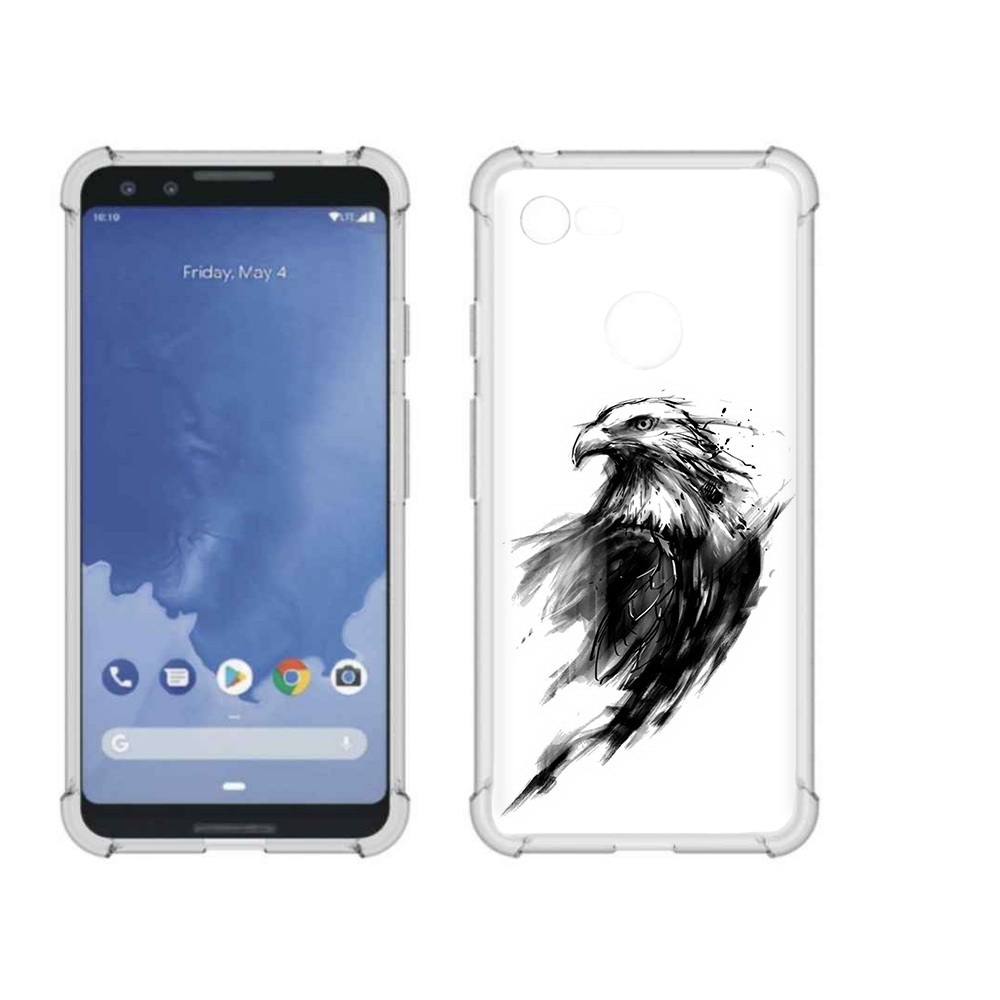 

Чехол MyPads Tocco для Google Pixel 3 чб птица, Прозрачный, Tocco