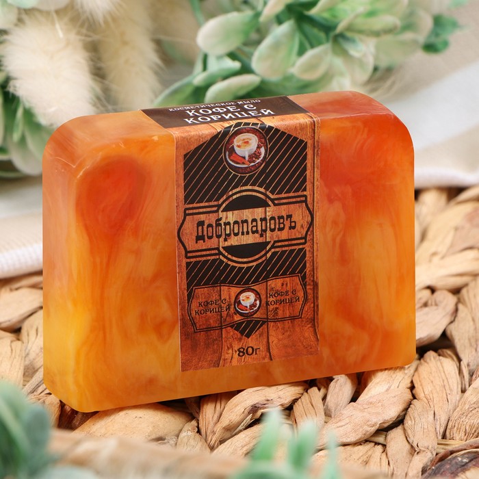 

Мыло для бани кофе корица Добропаровъ Кофе с корицей натуральное Р00011560 80 г, Кофе с корицей натуральное