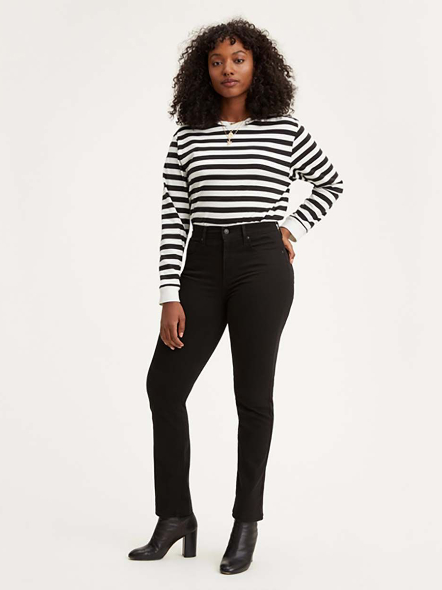 

Джинсы женские Levi's 724 High Rise Straight Jeans черные 31/32, 724 High Rise Straight Jeans