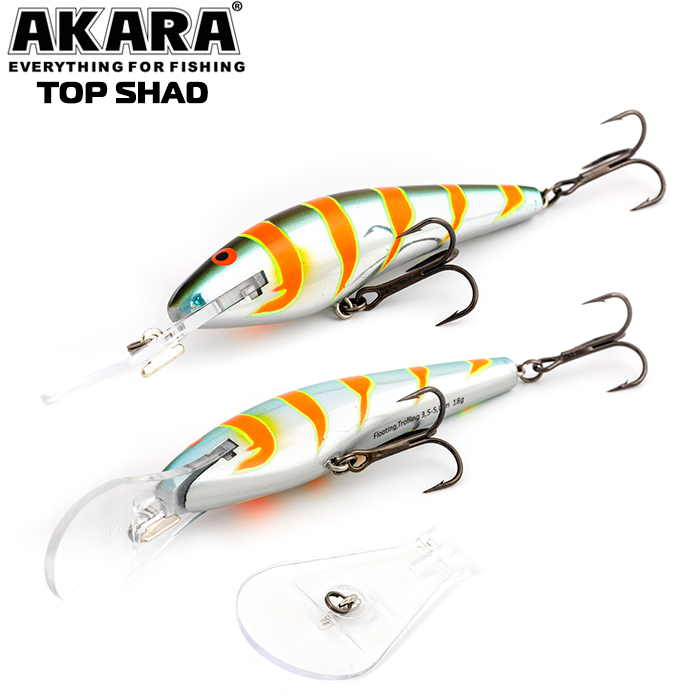 

Воблер Akara Top Shad 105F 18 гр 5/8 oz 4,1 in A106, Разноцветный, Top Shad