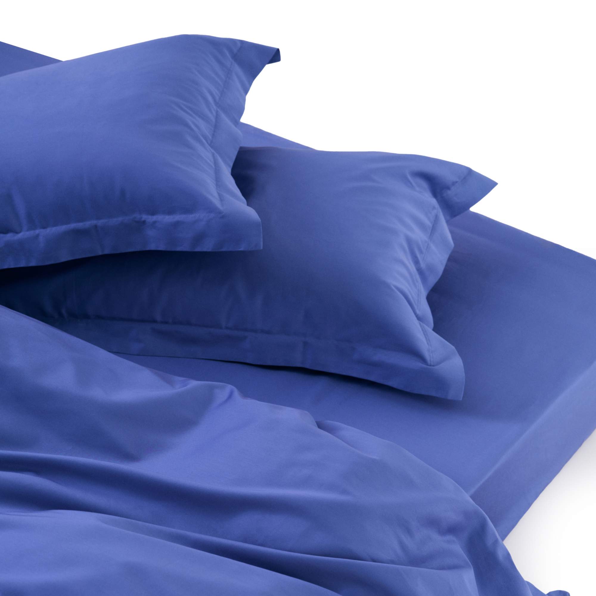 

Простыня из премиум сатина Indigo Blue 240x260 без резинки, Простыня