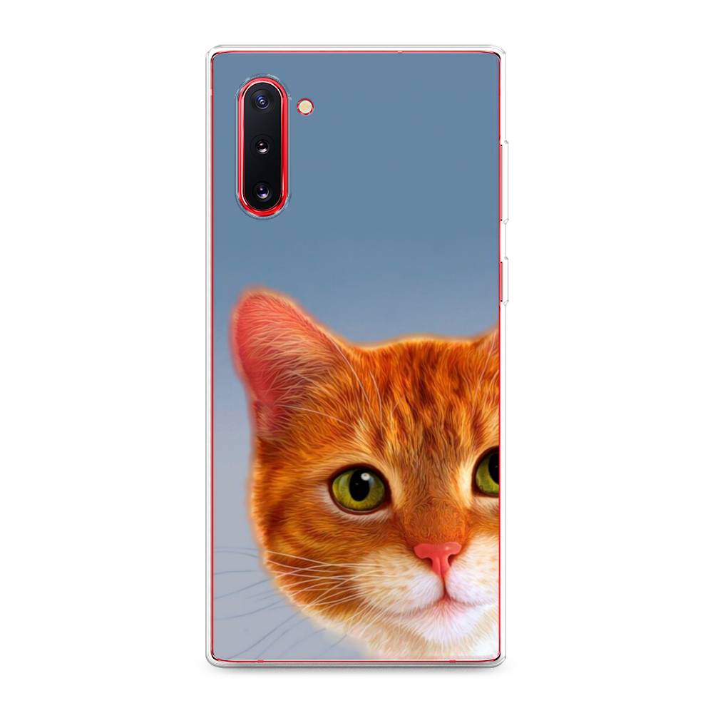 

Чехол на Samsung Galaxy Note 10 "Любопытный котик", Коричневый, 28650-1