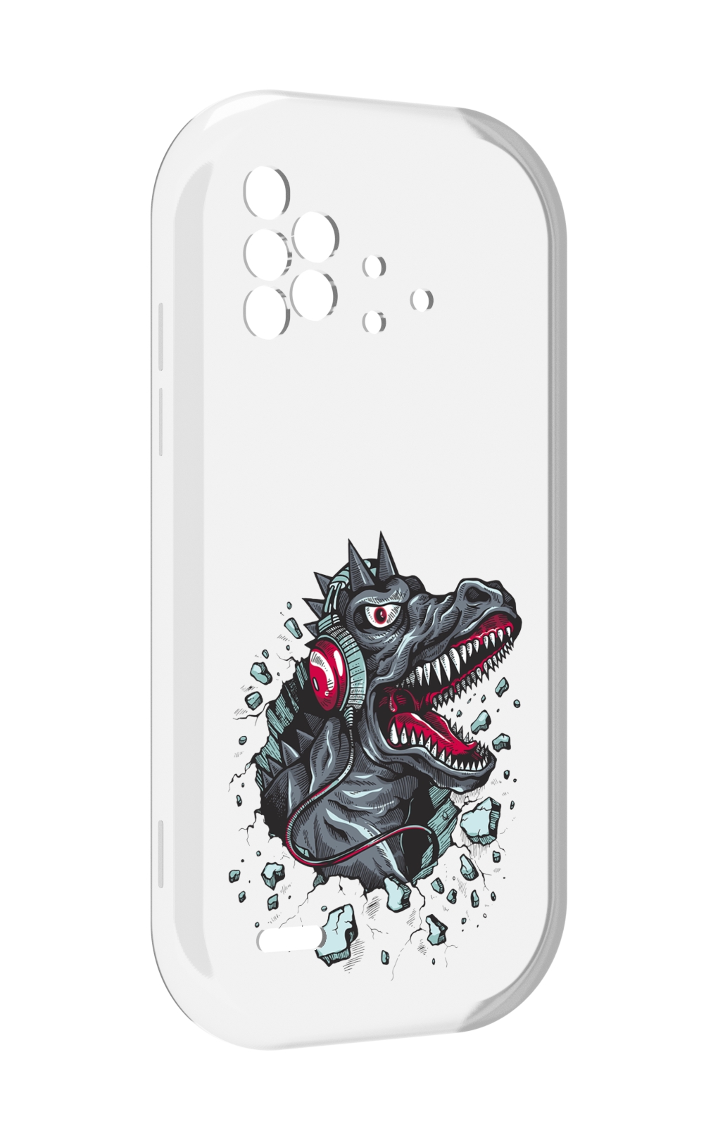 

Чехол MyPads Нарисованный динозавр в наушниках для UMIDIGI Bison X10 / X10 Pro, Прозрачный, Tocco