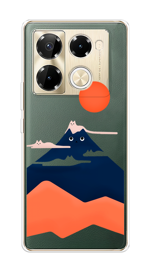 

Чехол на Infinix Note 40 Pro 5G/Note 40 Pro Plus "Кот-гора", Черный;оранжевый, 3105950-1