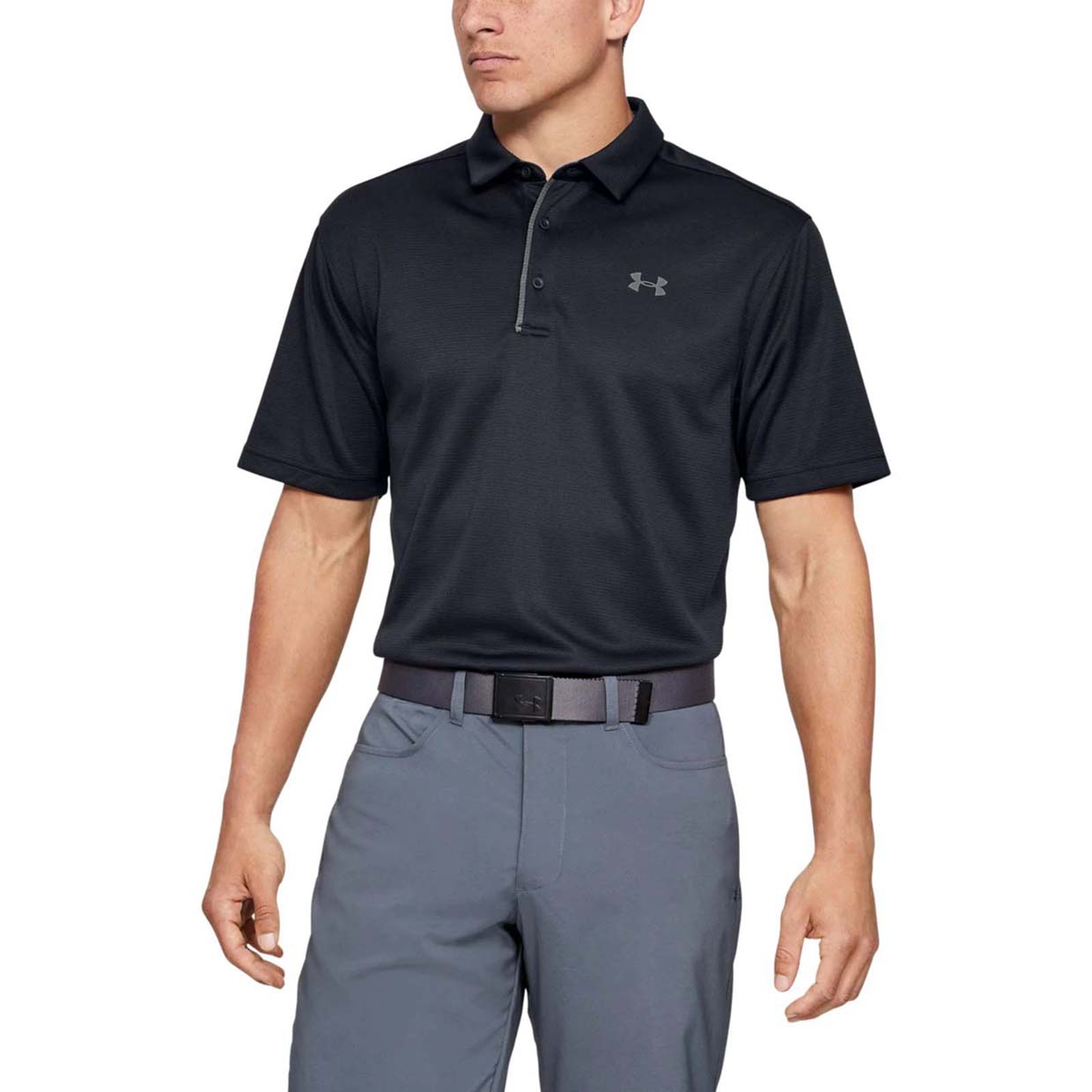 

Футболка мужская Under Armour Tech Polo черная L, Черный, Tech Polo
