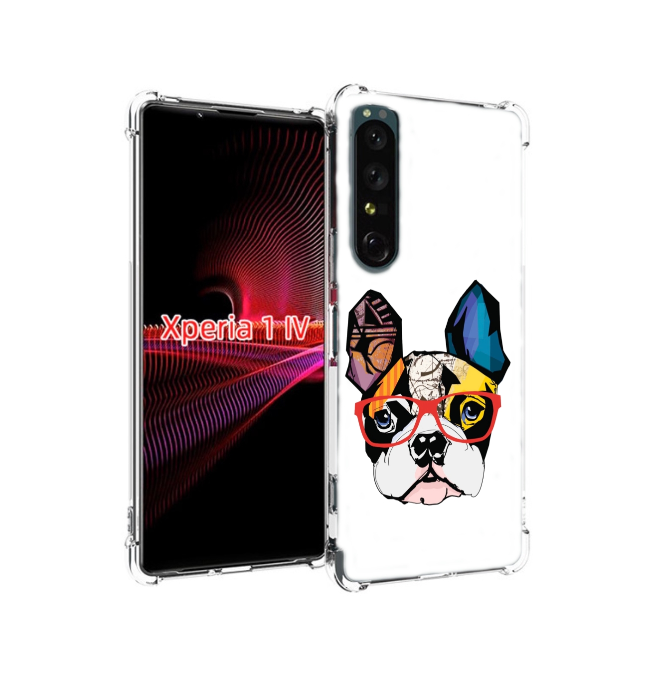 

Чехол накладка MyPads Мопс-в-очках для Sony Xperia 1 IV, Прозрачный, Tocco