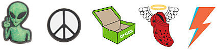 

Джибитс Crocs Peace and Lace Backer 5 Pack 10010077, Peace and Lace Backer 5 Pack