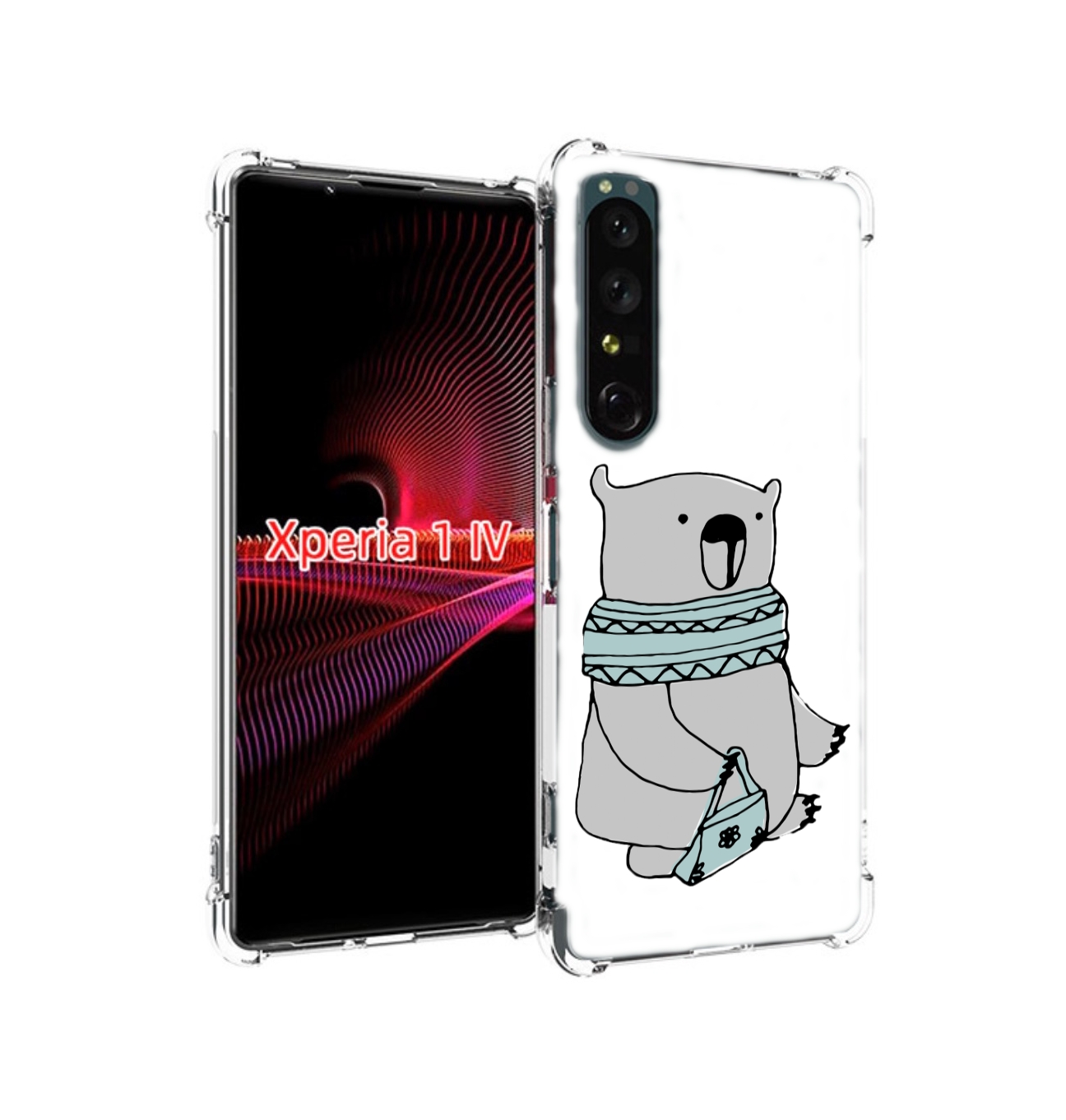 

Чехол накладка MyPads Модный медведь для Sony Xperia 1 IV, Прозрачный, Tocco