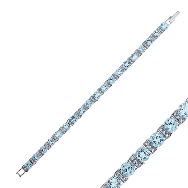 

Браслет женский Balex Jewellery 7405936605 из серебра, топаз/фианит, р. 19, 7405936605