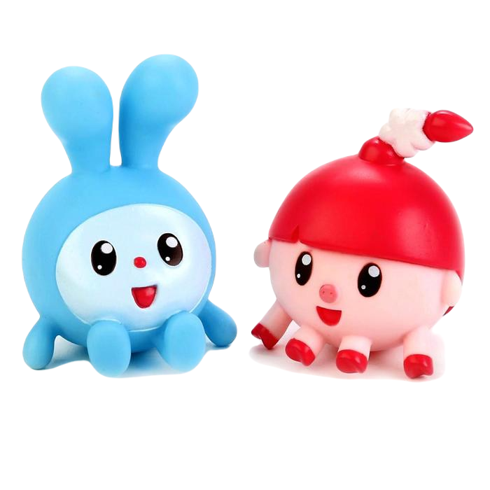 

Игрушка для купания Играем Вместе Малышарики. Крошик + Нюша в сетке 4502066