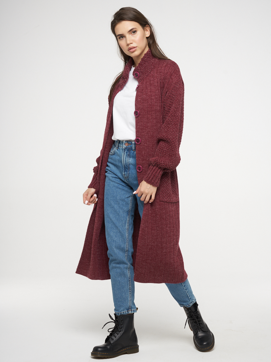 

Кардиган женский BE YOU BY202-14021 красный 46 RU, BY202-14021