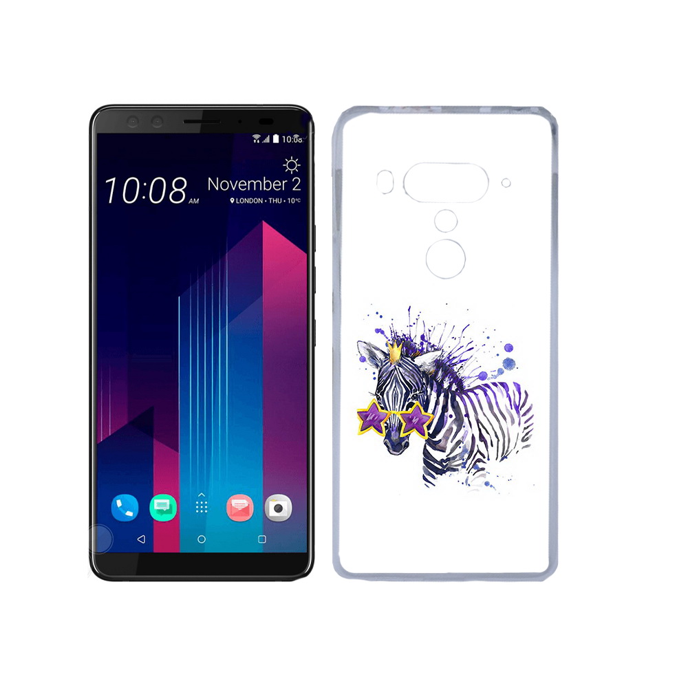 

Чехол MyPads Tocco для HTC U12+ акварельная зебра, Прозрачный, Tocco