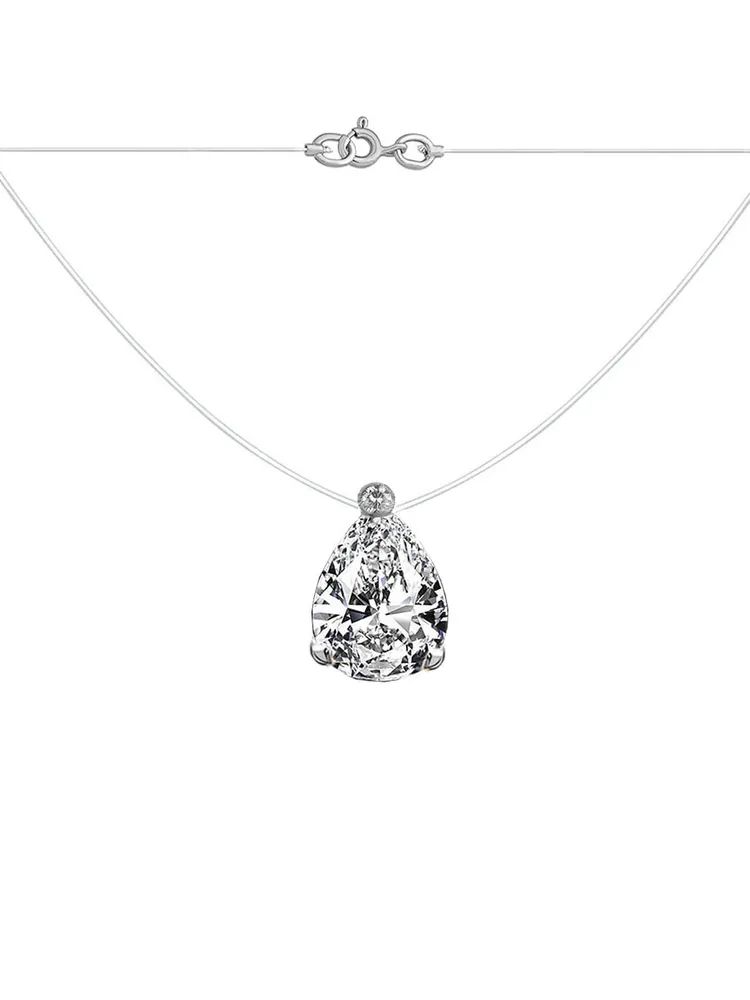 

Колье из серебра 38 см АУ-РУМопт 73179л-38, фианит, 73179л-38