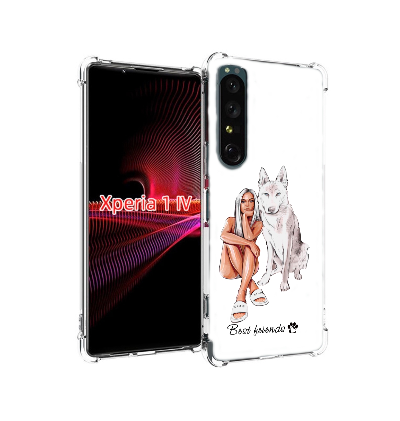 

Чехол накладка MyPads Лучшие-друзья для Sony Xperia 1 IV, Прозрачный, Tocco