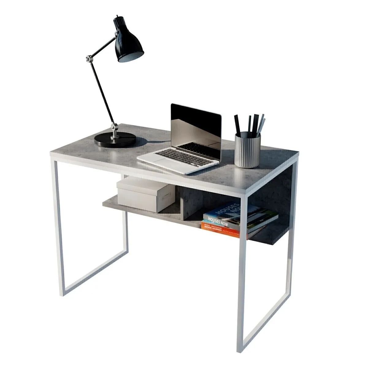 Стол письменный компьютерный WOODSTEEL, PSw760/1000/580, белый