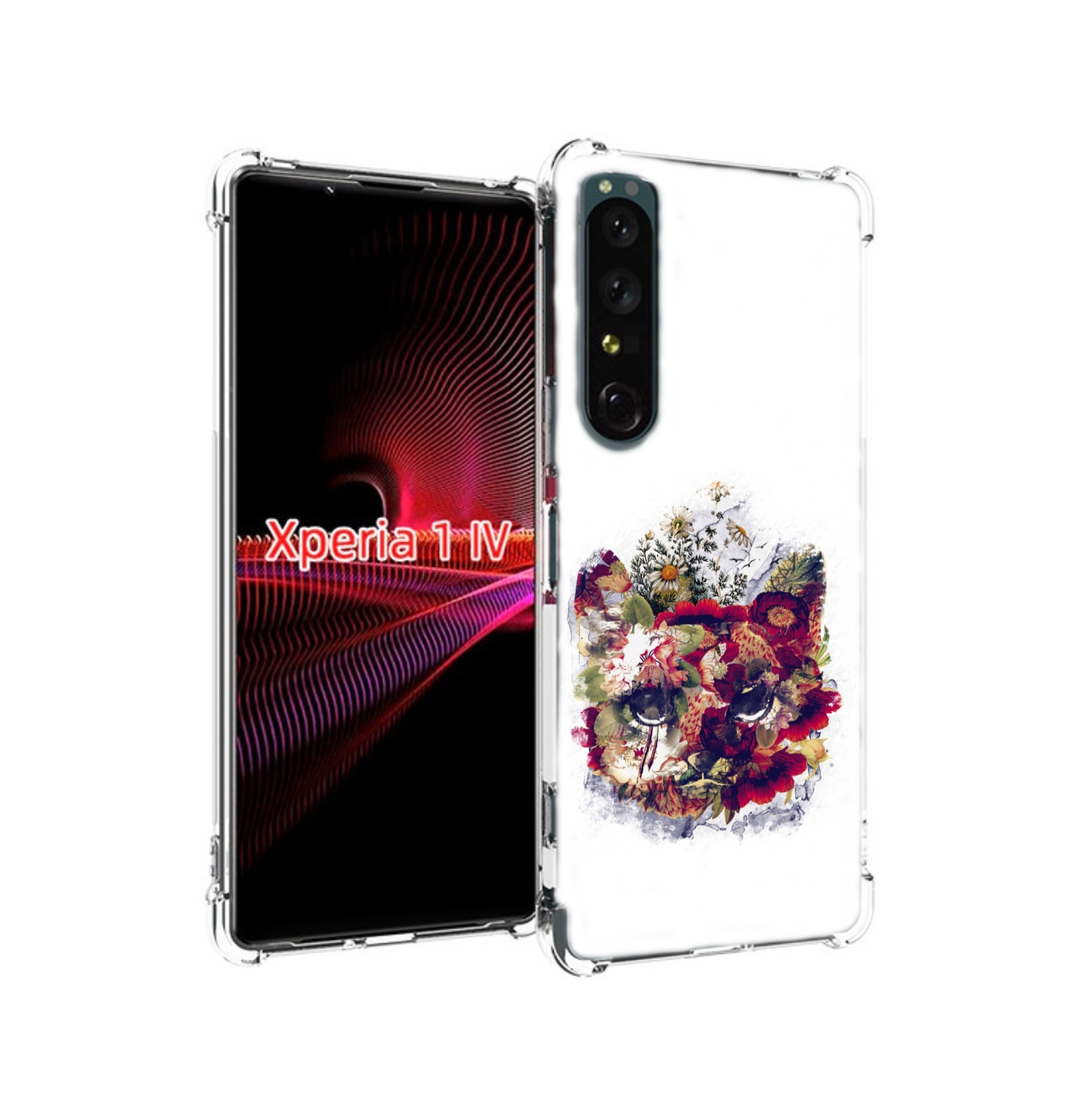 

Чехол накладка MyPads Лиса в цветах-2 для Sony Xperia 1 IV, Прозрачный, Tocco
