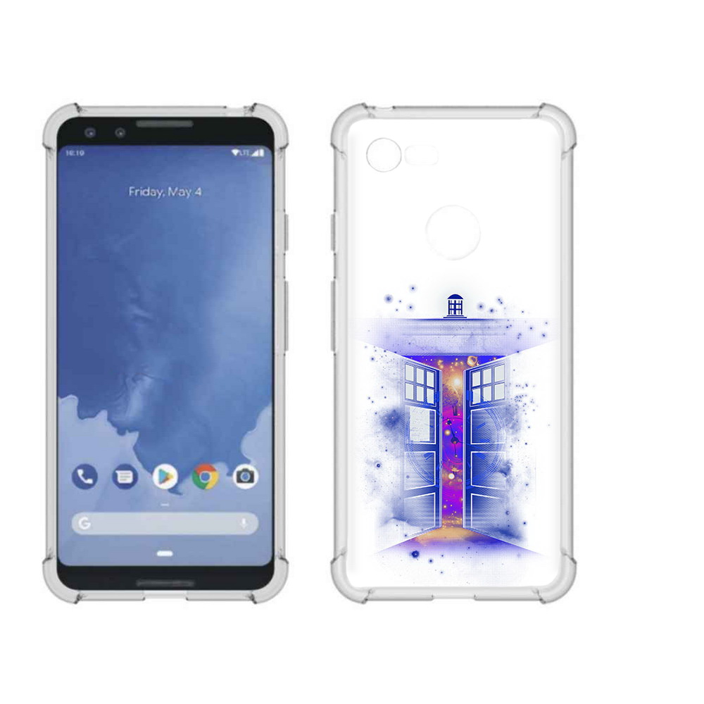 

Чехол MyPads Tocco для Google Pixel 3 фиолетовый уголок абстракция, Прозрачный, Tocco