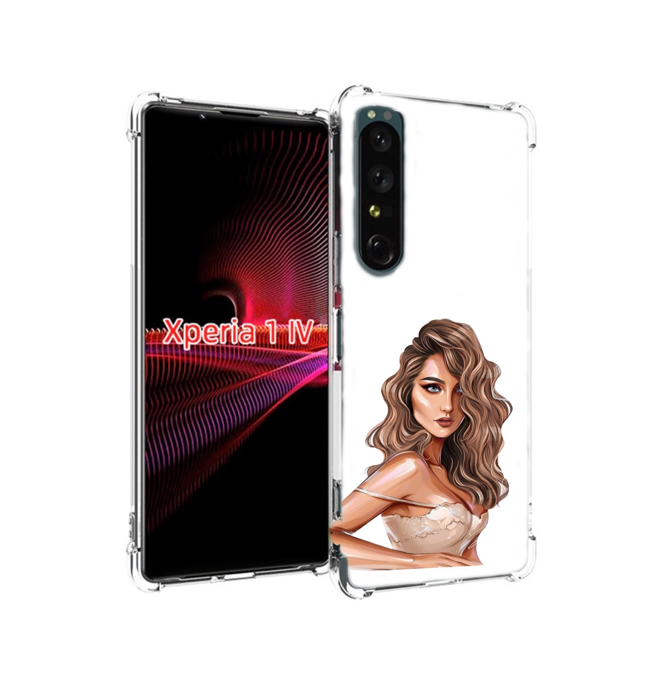 

Чехол накладка MyPads Кудрявая-девушка женский для Sony Xperia 1 IV, Прозрачный, Tocco