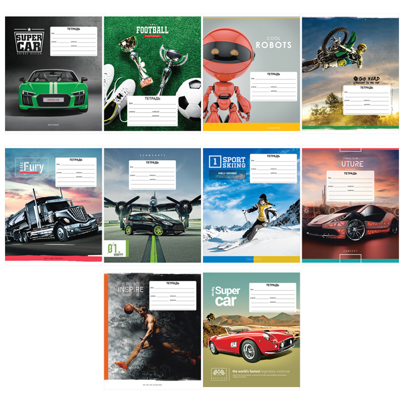 

Тетрадь школьная ArtSpace Микс для мальчиков клетка 24 листа A5 1 шт, Микс для мальчиков