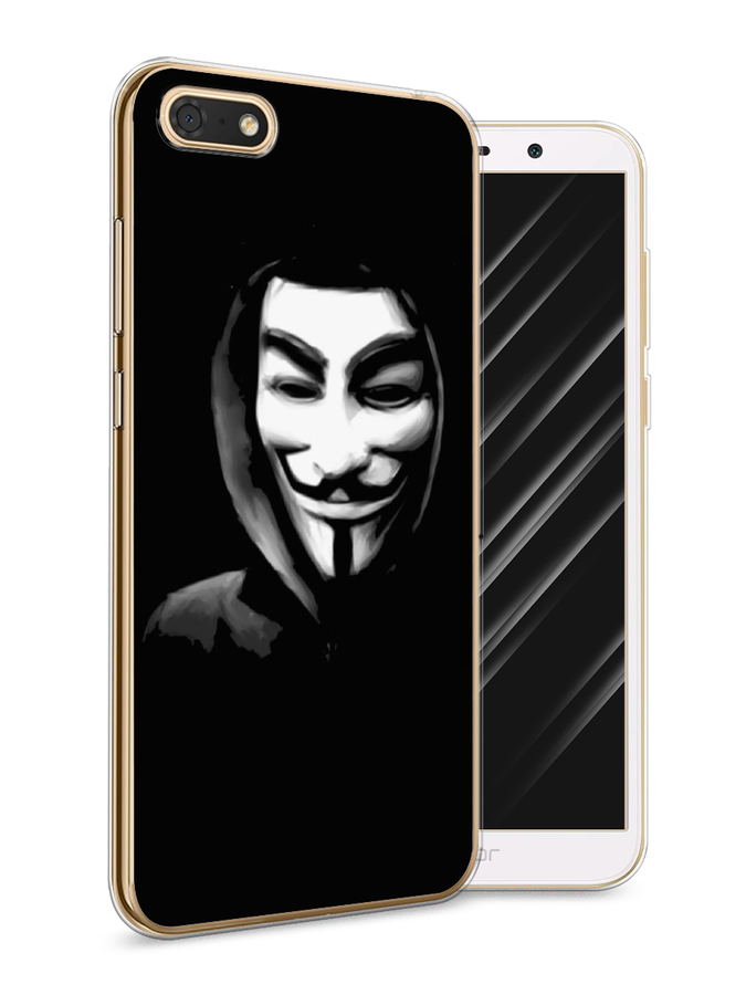 

Чехол Awog на Honor 7A "Анонимус", Черный;серый;белый, 65250-5