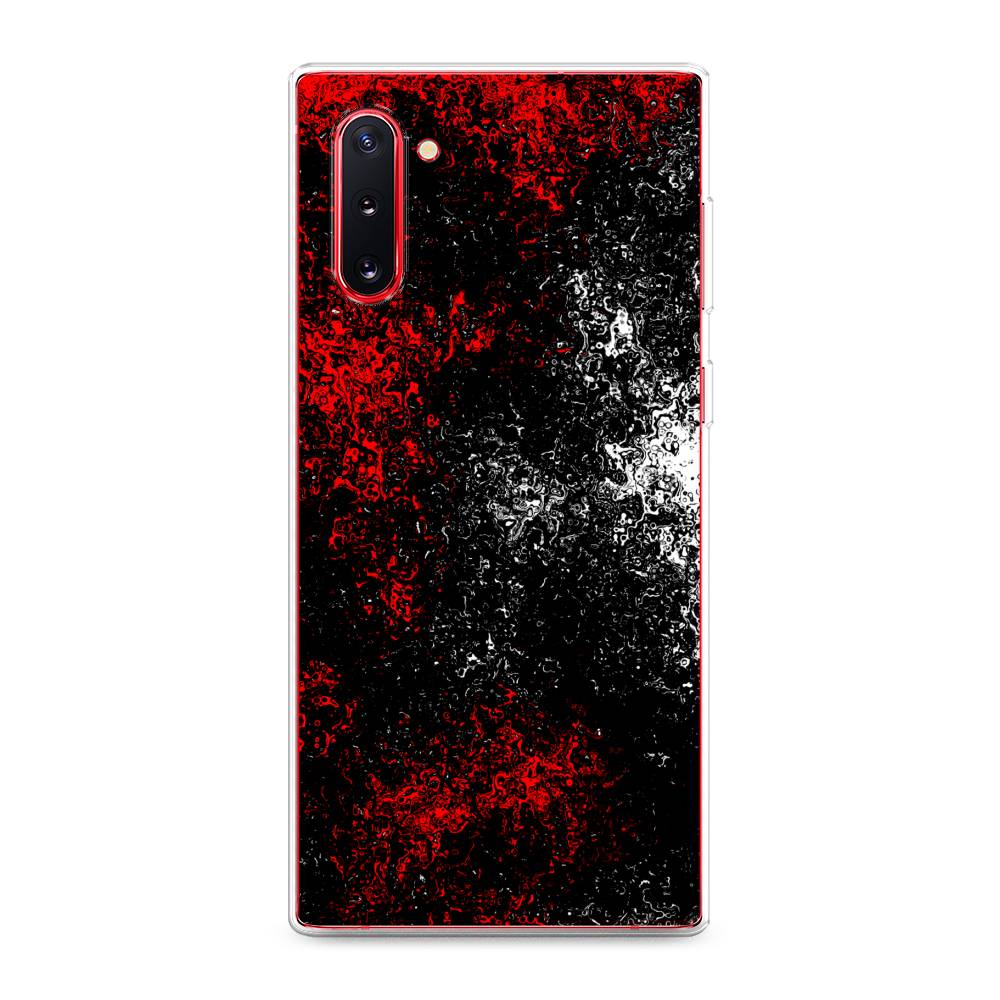

Чехол на Samsung Galaxy Note 10 "Монотипия", Красный;черный;белый, 28650-3