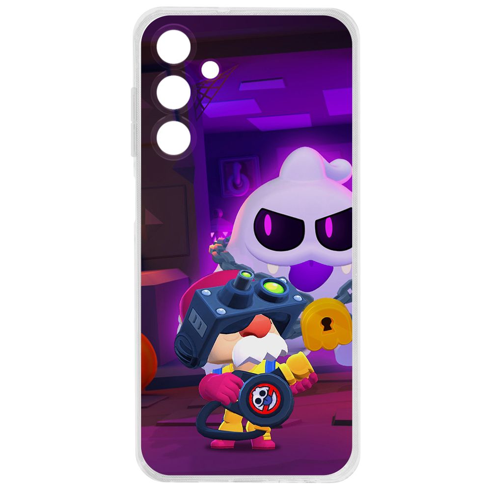 Чехол-накладка Clear Case Brawl Stars-Охотник за Скуиками Гэйл для Samsung Galaxy A25 5G