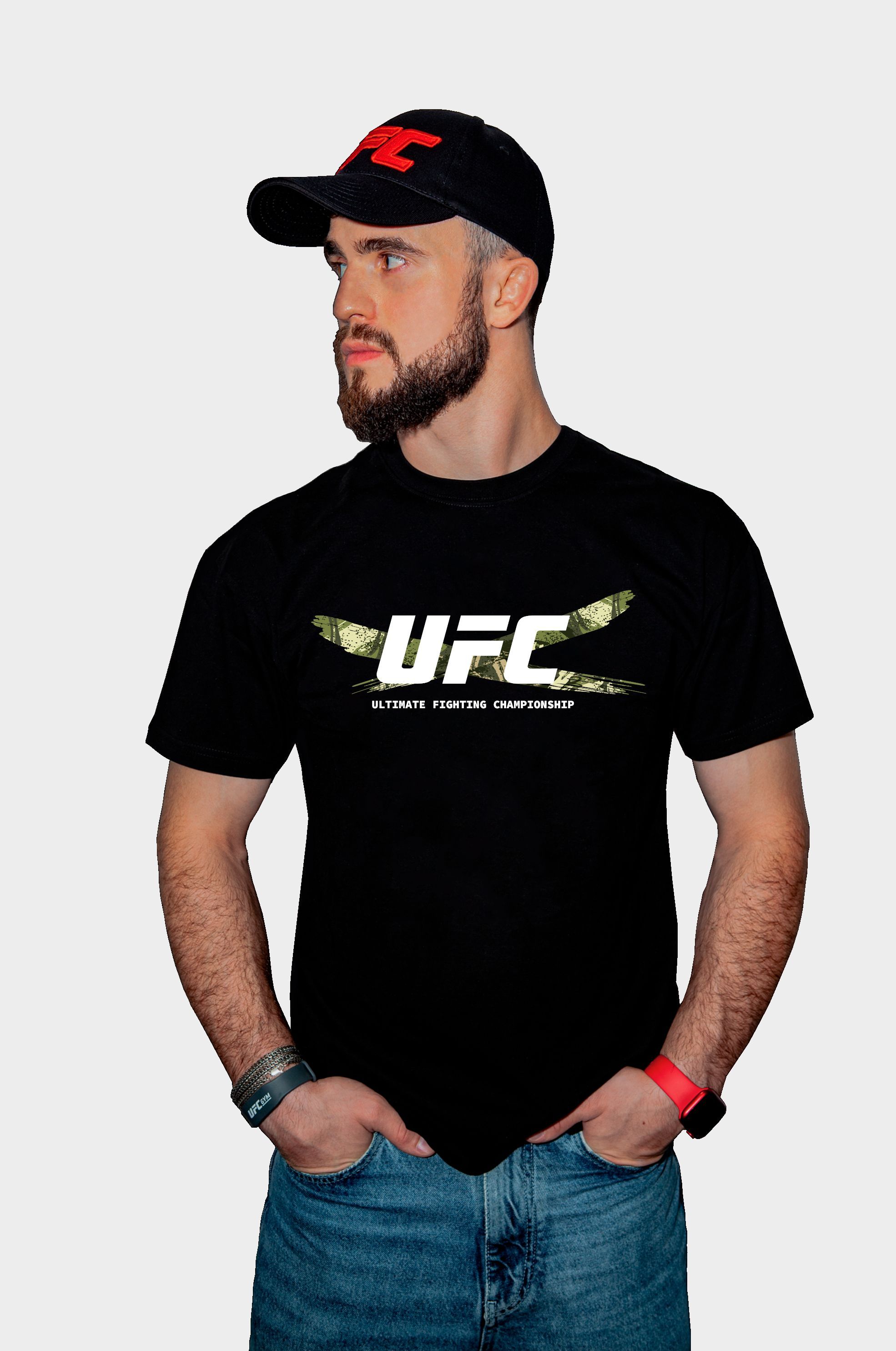 

Футболка мужская UFC UFCTSBL001084P черная M, UFCTSBL001084P